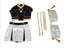 Aurelia Sequin Gold-Trim Idol Stage Costume Set (Kids' Sizes 110-150)