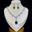 Honora Square Crystal Necklace & Drop Earring Jewelry Set