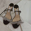 Bellamy Rhinestone Ankle-Wrap Stiletto Sandals