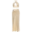 Calypso Ivory Chain Halter Top & Maxi Skirt Two-piece
