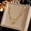 Evelina Layered Eye Pendant Necklace