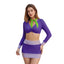 Mystery-Girl Crop Top & Mini Skirt Costume Two-piece