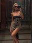 Petra Leopard Lace Sequin Mini Dress