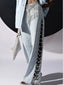Jessamine Rhinestone Cutout Wide-Leg Jeans One-piece