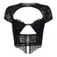 Valentina Noir Lace Illusion Cutout Top One-piece