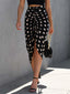 Ilaria Ruched Polka Dot Bodycon Midi Skirt One-piece