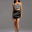 Seraphine Rhinestone One-Shoulder Skirt Two-piece