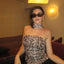 Leonie Leopard Mesh Bandeau Top & Midi Skirt Separates