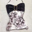 Marisol Floral-Appliqué Halter Camisole Top One-piece