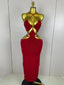 Helena Asymmetrical Cutout Bodycon Maxi Dress