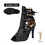DKZSYIM Women Dance Boots Girls Ladies Jazz Dancing Shoes Thin Heels Glitter Shining Latin Indoor Party Dance Shoes Personalized