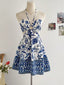 Jolie Blue Floral Halter Midi Dress