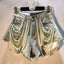 Elara Pearl-Chain Denim Shorts Apparel One-piece