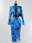 Lian Dragon-Print Keyhole Qipao Maxi Dress