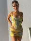 Floral Print Two Piece Set For Women Matching Set Corset Top And Mini Skirt Sets Summer Holiday Vacation Outfits