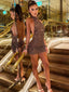 Zadie Gold Sequin Backless Bodycon Mini Dress