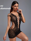Midnight Eclipse Fishnet Rhinestone Lingerie