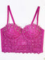 Sexy see through lace corset crop top women clothing summer cropped bustier bra halter tank top rhinestone club party tube tops