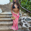 Romy Floral Satin Maxi Skirt One-piece