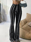 Women Pants Retro Print Flared Leggings Sexy Slim Fit Casual Pants Street Style 2025 Spring Summer Fashion Long Trousers