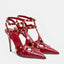European and American Sexy Studded Pointed Fashion Stage Runway Shoes with French Style Toe Closure Buckle Strap Women's Sandals
