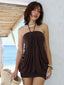 Noemi Ruched Halter Backless Mini Dress