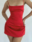 Annelie Satin Backless Cami Slip Mini Dress