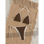 European and American Style Women's New Color Blocked Edge Tied Triangle Sexy Fashion Split Bikini Beach Vacation Swimsuit