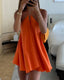 Brielle Deep-V Backless Beach Mini Dress
