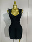 Sabella Deep-V Sleeveless Bandage Mini Dress