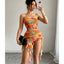 Gisela Multicolor Knit Strapless Asymmetric Tassel-Hem Mini Dress