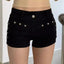 Raven Lace-Up Vintage Denim Shorts Apparel One-piece