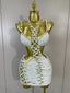 Nerina Sheer Mesh Cutout Halter Mini Dress