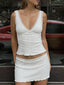 Isadora V-Neck Top & Mini Skirt Two-piece