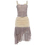 Katarina Ruched Ruffle Striped Mini Skirt Set Two-piece