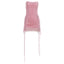 PixieKiki Faux Fur Trim Bandage Bodycon Dresses Clubwear Woman Rave Outfit Pink Strapless Backless Mini Dress P94-GC33