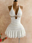 Leilani Halter Cutout Backless Mini Dress