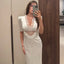 Thomasina Lace-Trim Cutout Puff-Sleeve Print Midi Dress