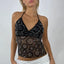 hirigin Women Y2K Sequin Cami Top Pearl Rhinestone Sleeveless Tank Top Sparkle Glitter Backless Crop Top Going Out Streetwear