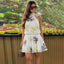 Thalia Floral Halter Ruffle Mini Dress