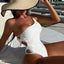 Ottavina One-Shoulder Metal Strap Cutout One-Piece Swimsuit