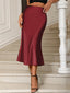 Imani Bodycon Satin Midi Skirt One-piece
