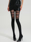 Sable Strappy Sheer Thigh-High Stockings