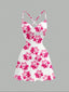 Amara Floral Off-Shoulder Backless A-Line Mini Dress