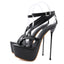 Verena Black 17CM Platform Stiletto Sandals