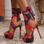 Amaris Red 16CM Platform Stiletto Sandals