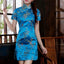 Meilin Multi-Style Dragon and Floral Qipao Mini Dress