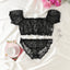 Delphine Dot Mesh Bra & Panty Lingerie Set