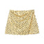 Quinta Sequin Wrap-Front High-Waist Mini Skirt One-piece