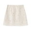Evangelina Embroidered Lace Bell-Sleeve Tie-Neck Blouse & Mini Skirt Two-piece